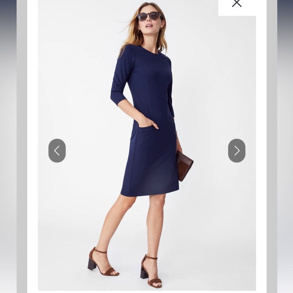 J. McLaughlin Catalyst Winter Navy Dress